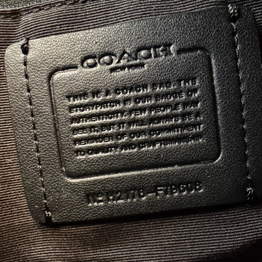 Coach Black Tote with Gold Accents - Picture 6 of 15